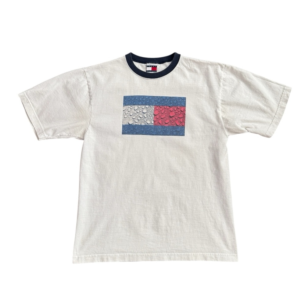 Vintage 90s / Y2K Tommy Hilfiger Rain Logo Tee